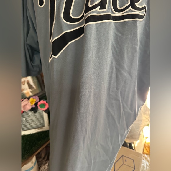 Vintage 90's Nike Cursive Hand Writing Big Logo Baseball Jersey Shirt xXL Rare - Picture 3 of 6